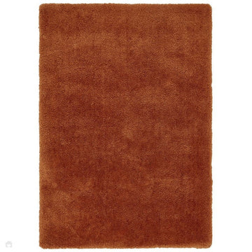 Lulu Plush Super-Soft High-Density Woven Plain Silky Polyester Mid-Height Shaggy Spice Terracotta Rug-Asiatic Carpets-Rug Love - The Most Loved Rug Store